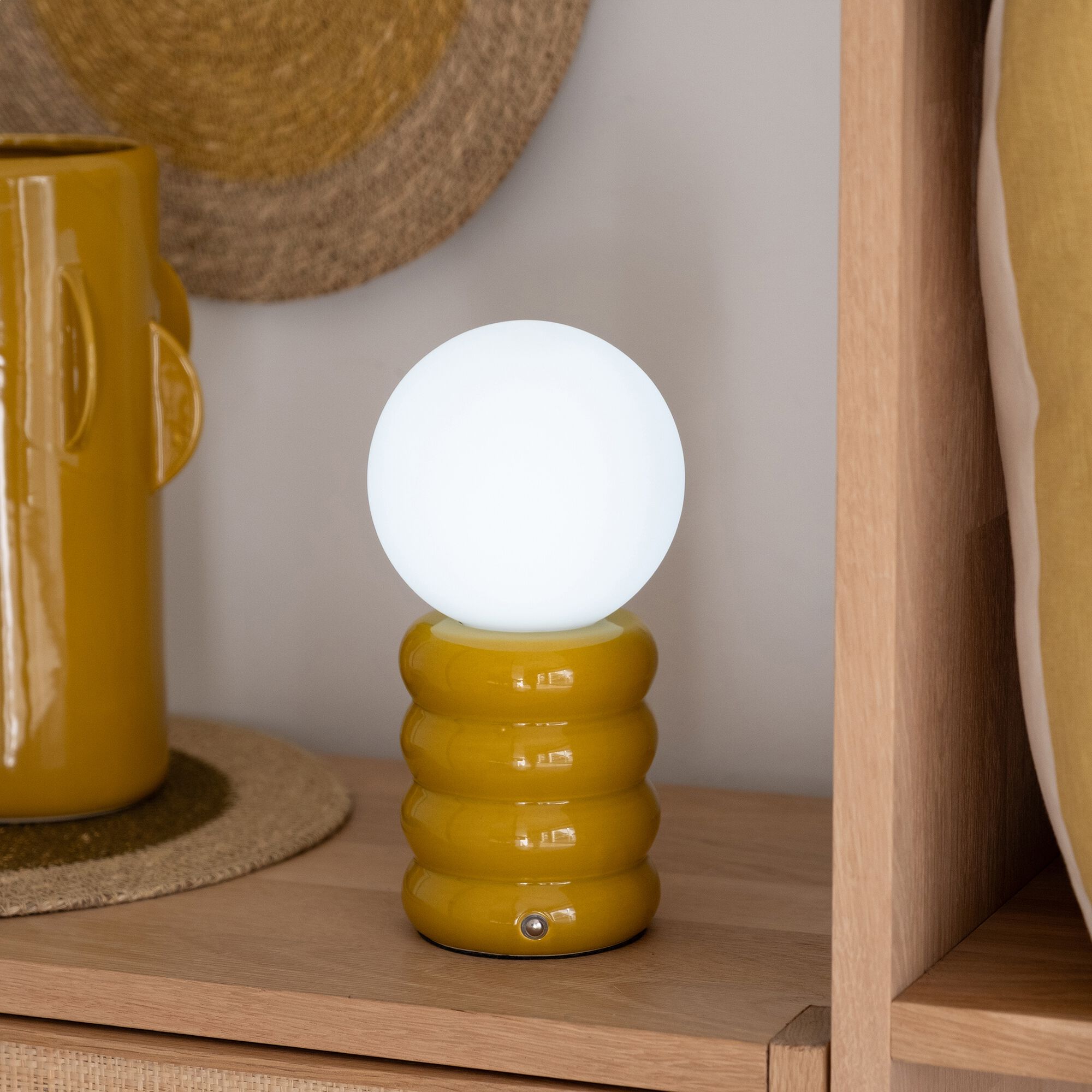 URANIA - Lampe à poser en céramique - jaune argan