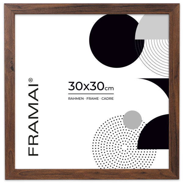Brązowa ramka na zdjęcia 30x30 cm kwadratowa rama FRAMAI®