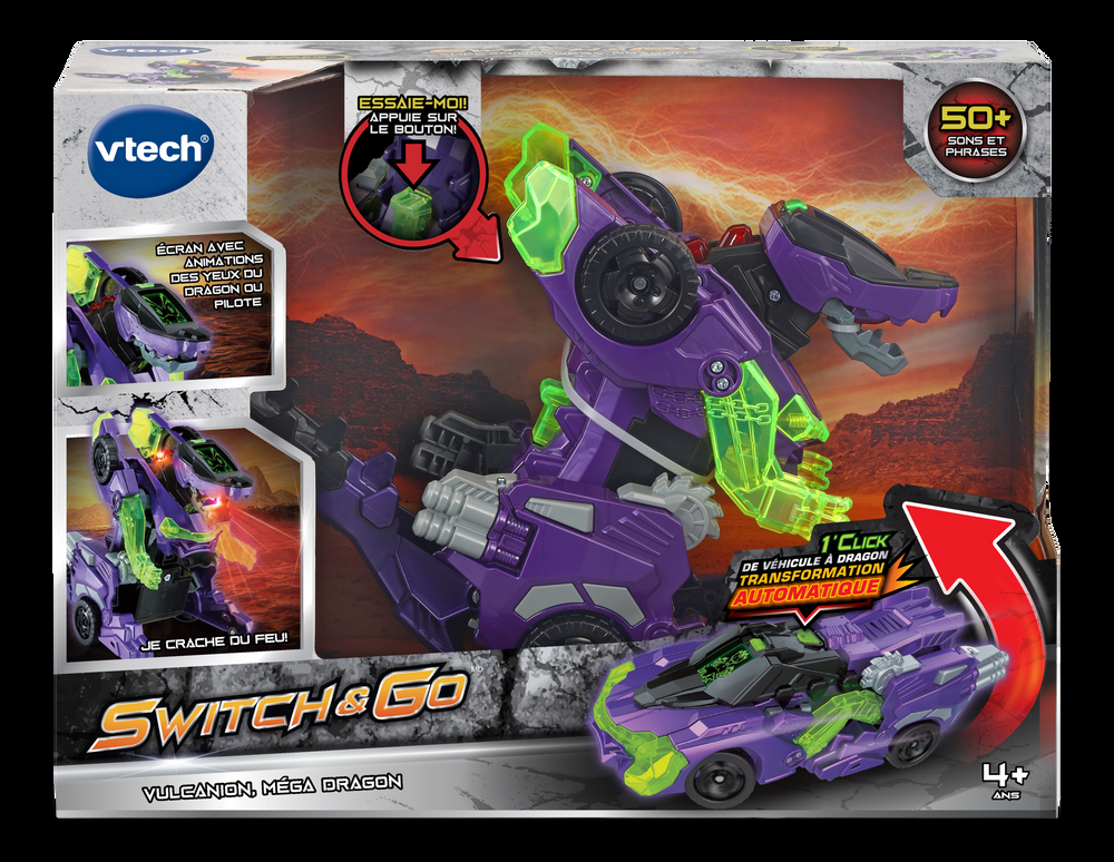 VTech Switch & Go Mega Dragon Roadhog, French, Ages 4+