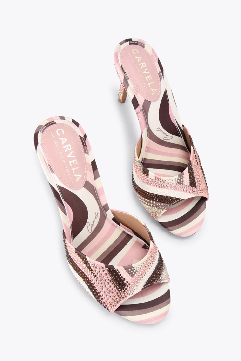Carvela Caramella Mule' Fabric Heels