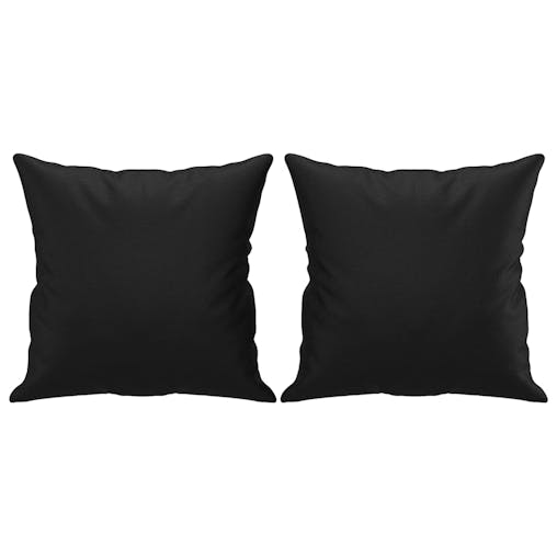 NNEVL 2-Seater Sofa with Throw Pillows Black 120 cm Faux Leather