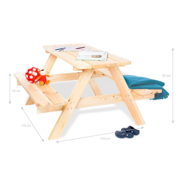 Kindersitzgarnitur, BxHxL: 119 x 65 x 118 cm, natur