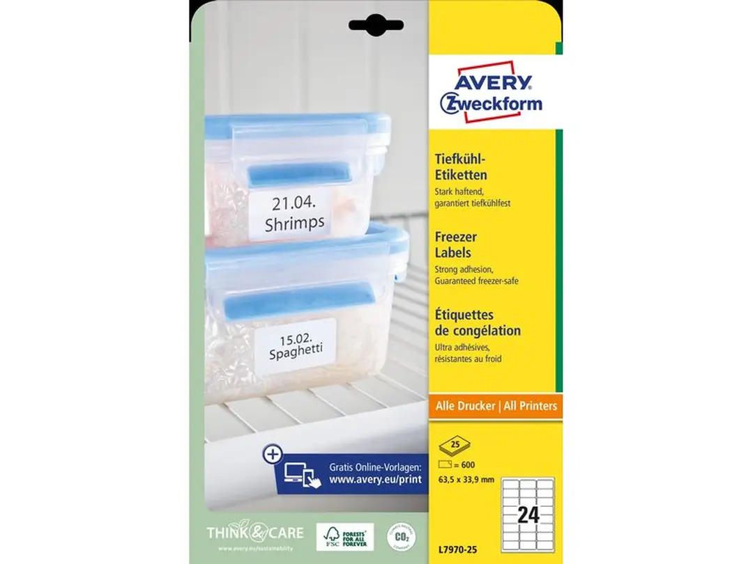 Etiketten 25er-Set Avery Zweckform