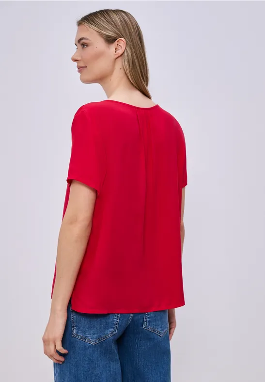 Kurzarm Bluse mit String-Detail