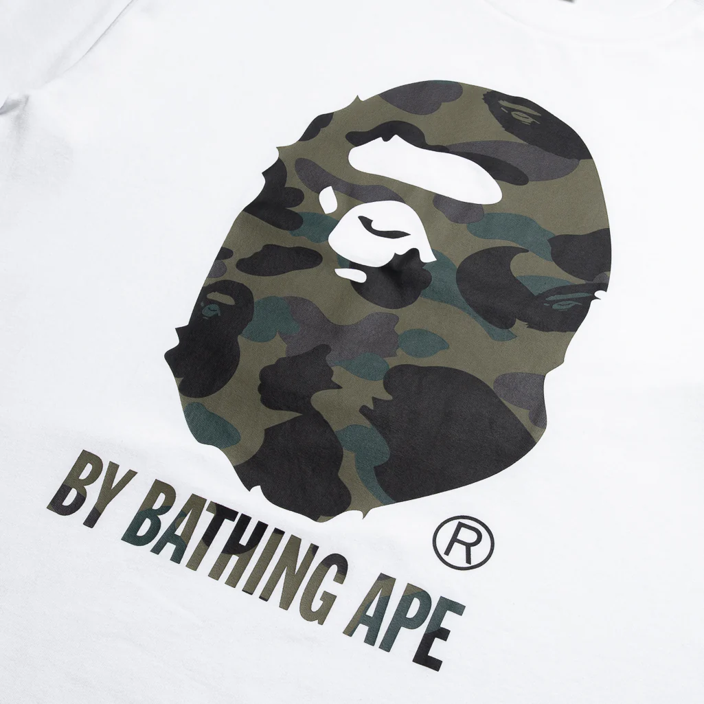 A Bathing Ape 1st Camo By Bathing Ape Tee - White/Green
