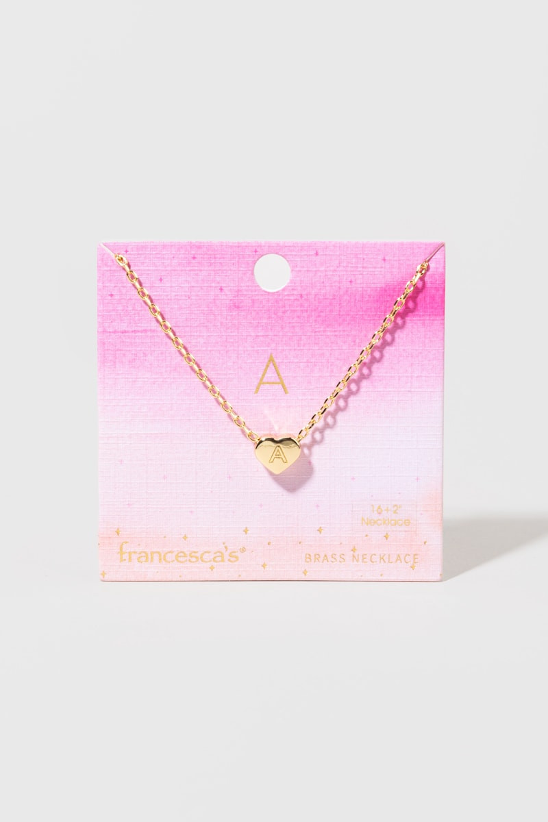 Initial Heart Pendant Necklace