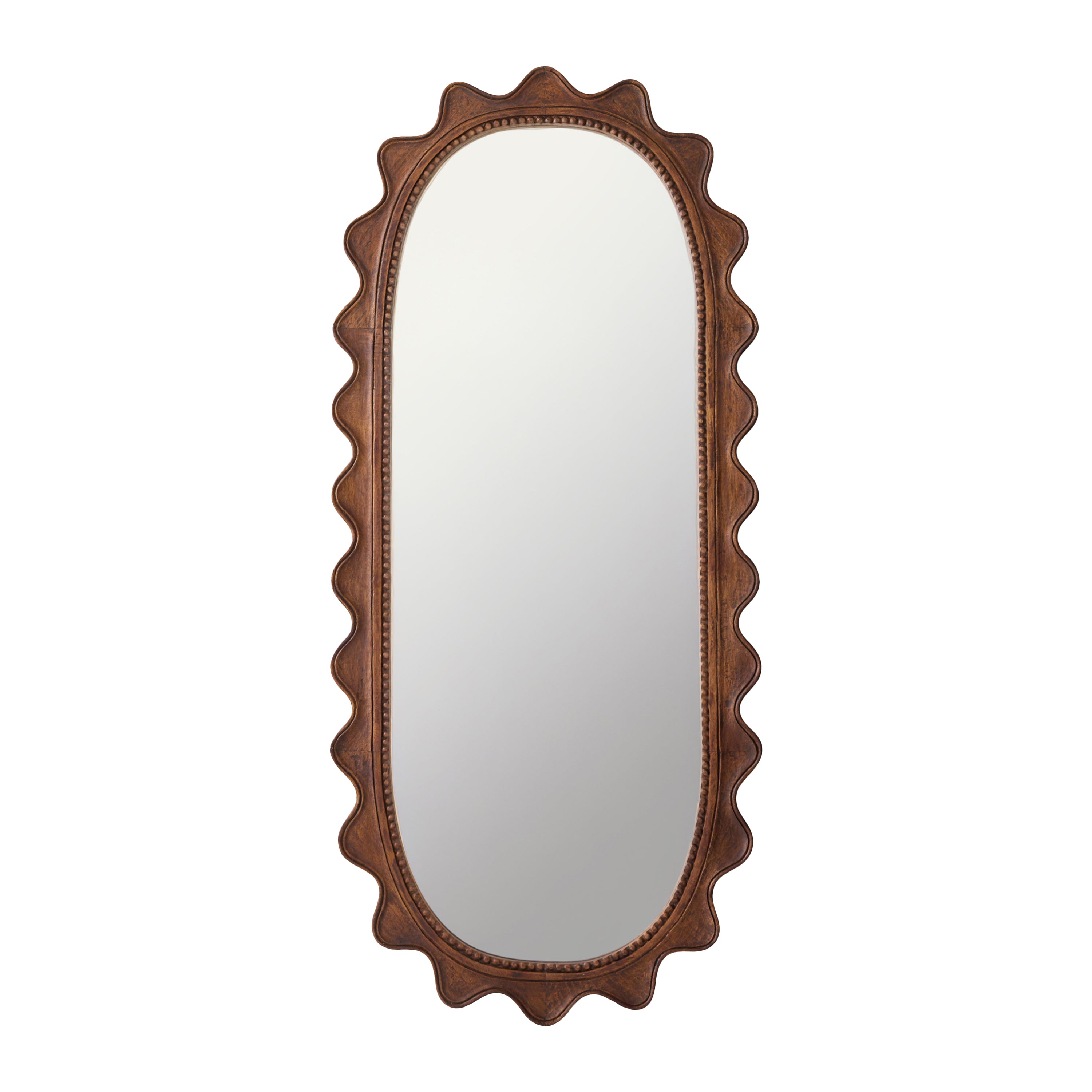 HKliving Ripple Spiegel - Hout