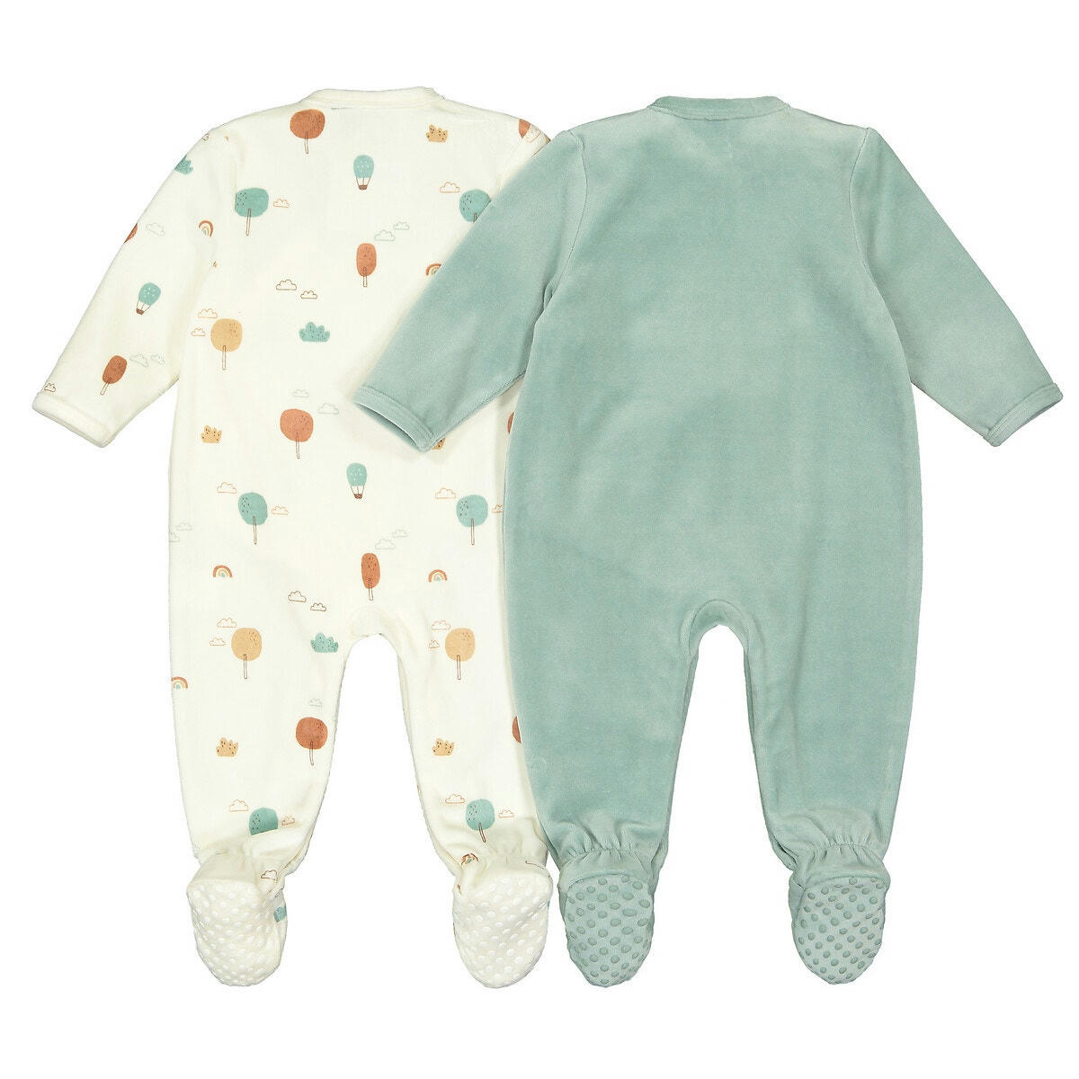Lot de 2 pyjamas 1 pièce en velours