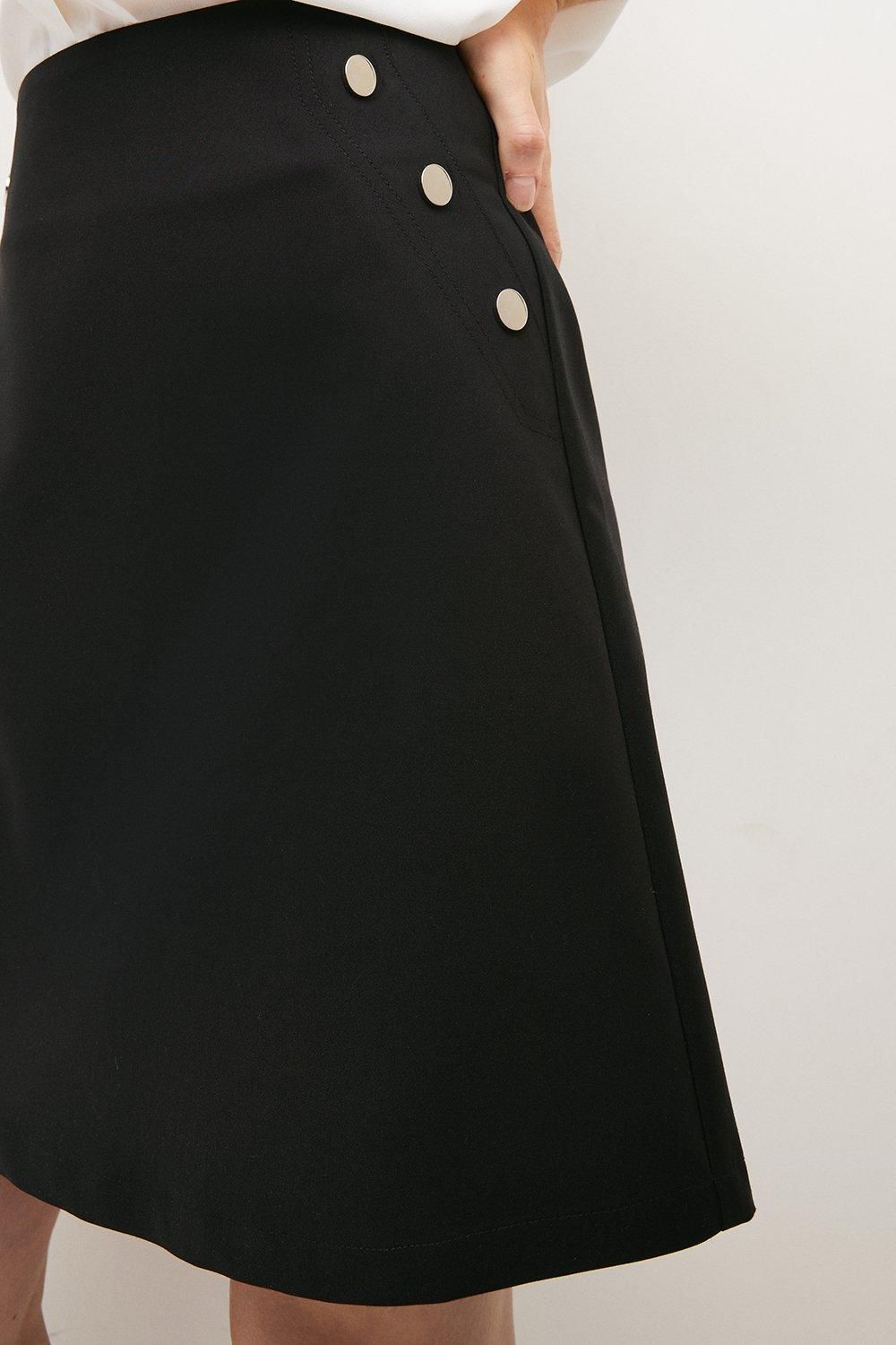 KarenMillen Essential Techno Woven Skirt