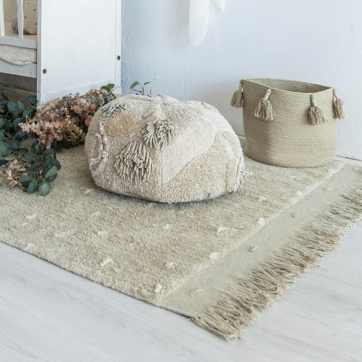 COTTON WOODS - Tapis  enfant en coton vert 140x200