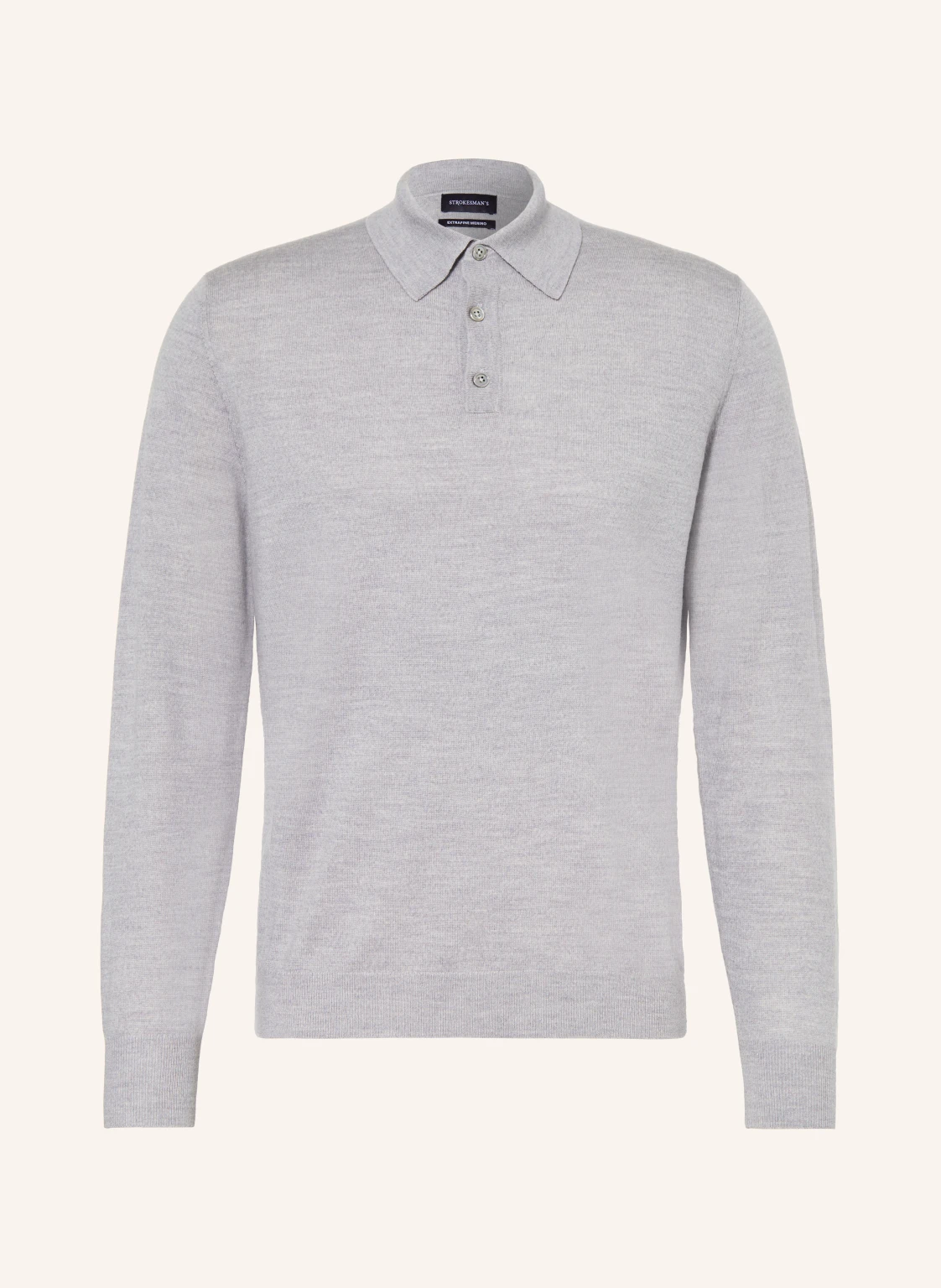 STROKESMAN'S Strick-Poloshirt aus Merinowolle