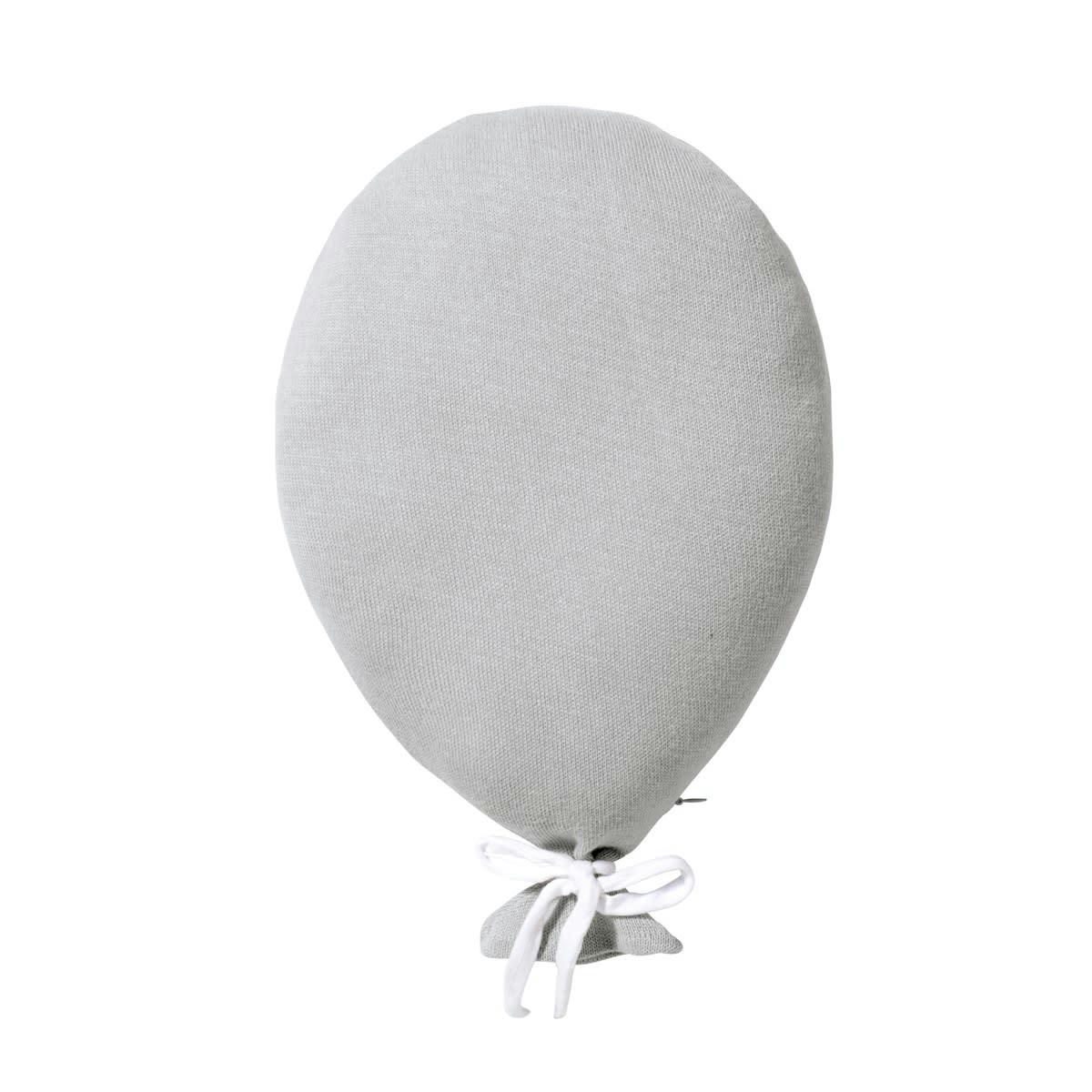 - Coussin bébé coton tricoté ballon gris 40x25 cm