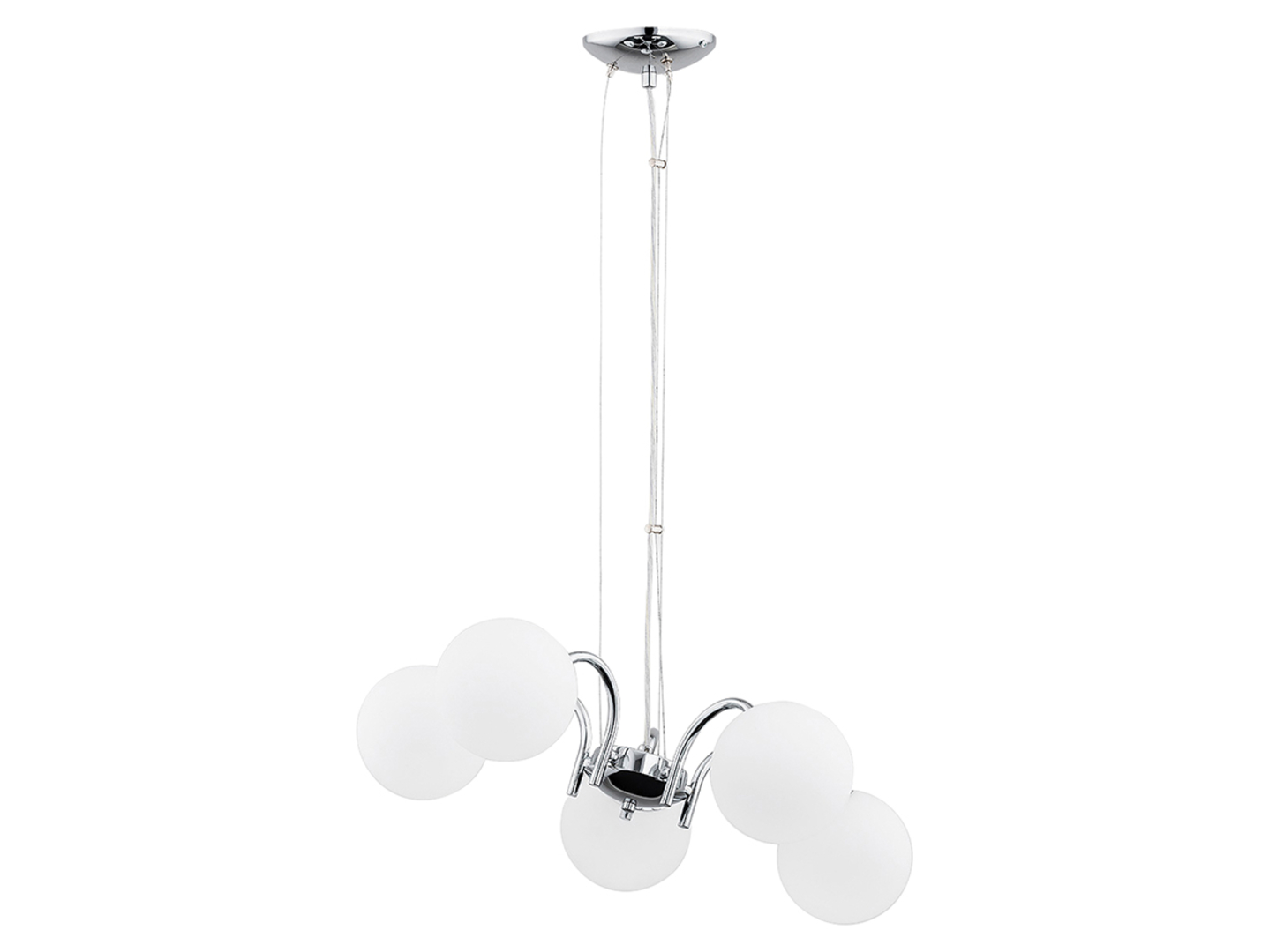 Lampa wisząca Nol 5-punktowa stalowa biała