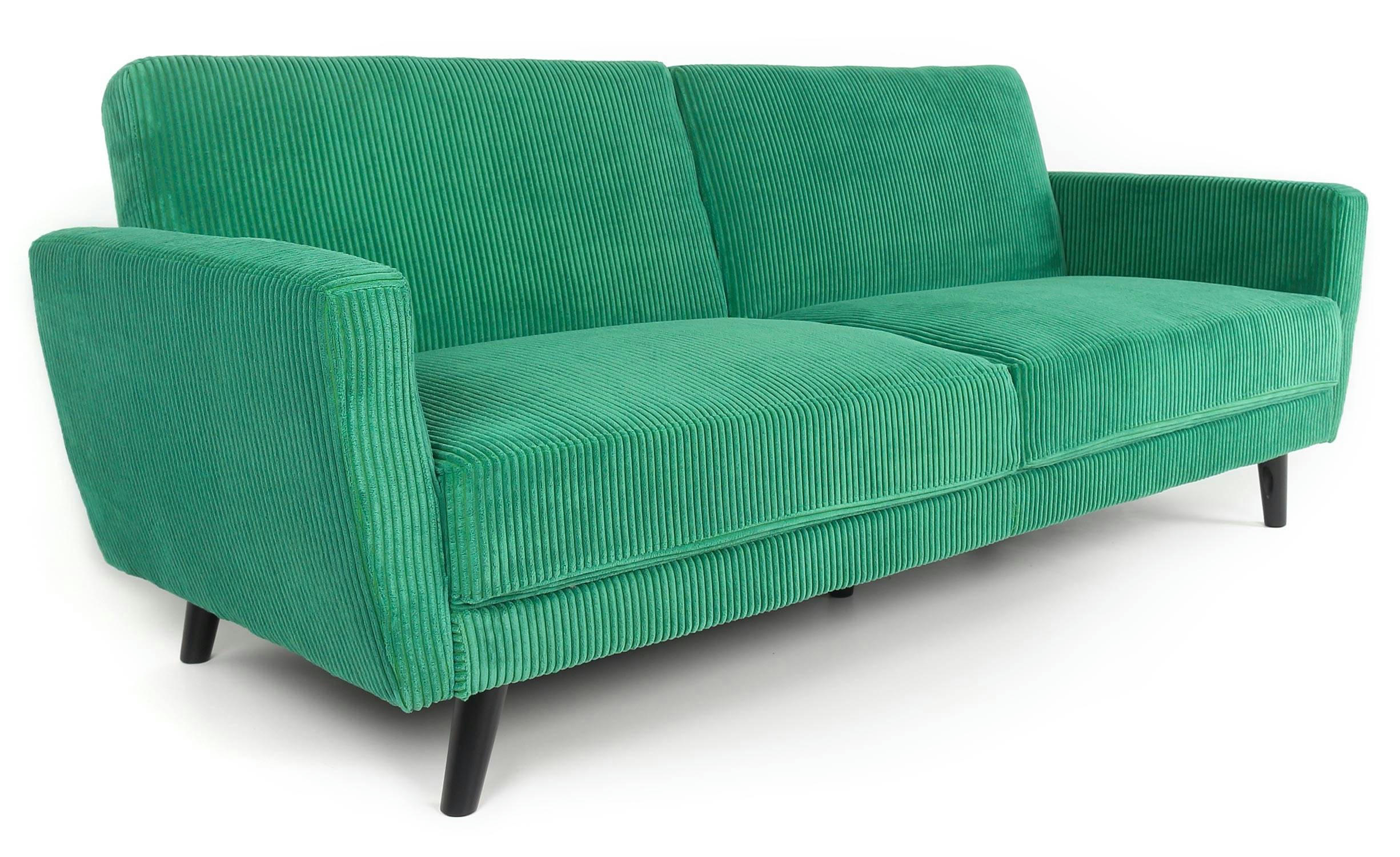 REFRESHA - Canapé convertible clic-clac velours vert