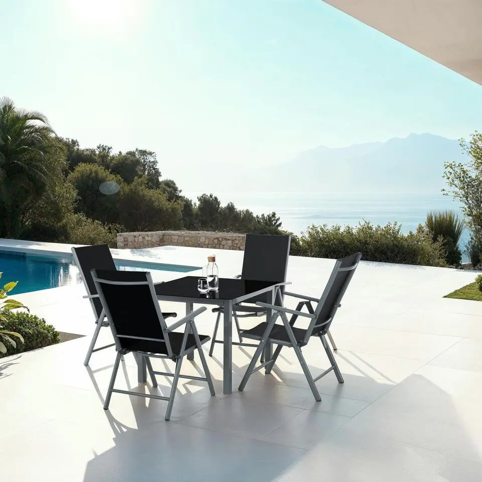 tectake Aluminium tuinset 4 1 - Antraciet