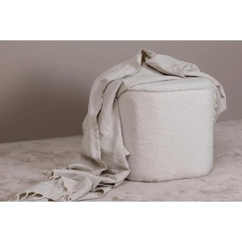 Svea - Arlo poef - teddy - off white