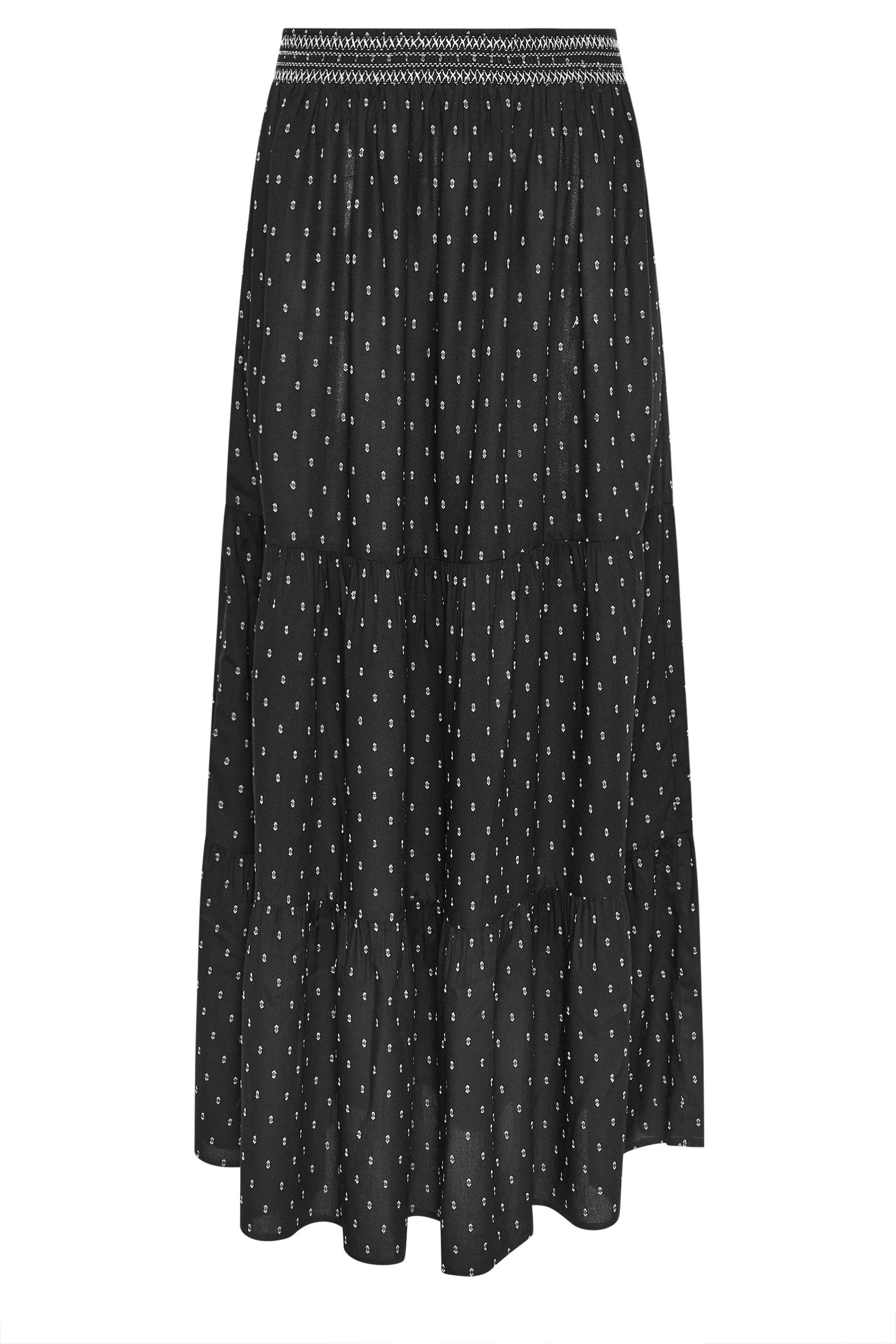 M&Co Dobby Tiered Maxi Skirt