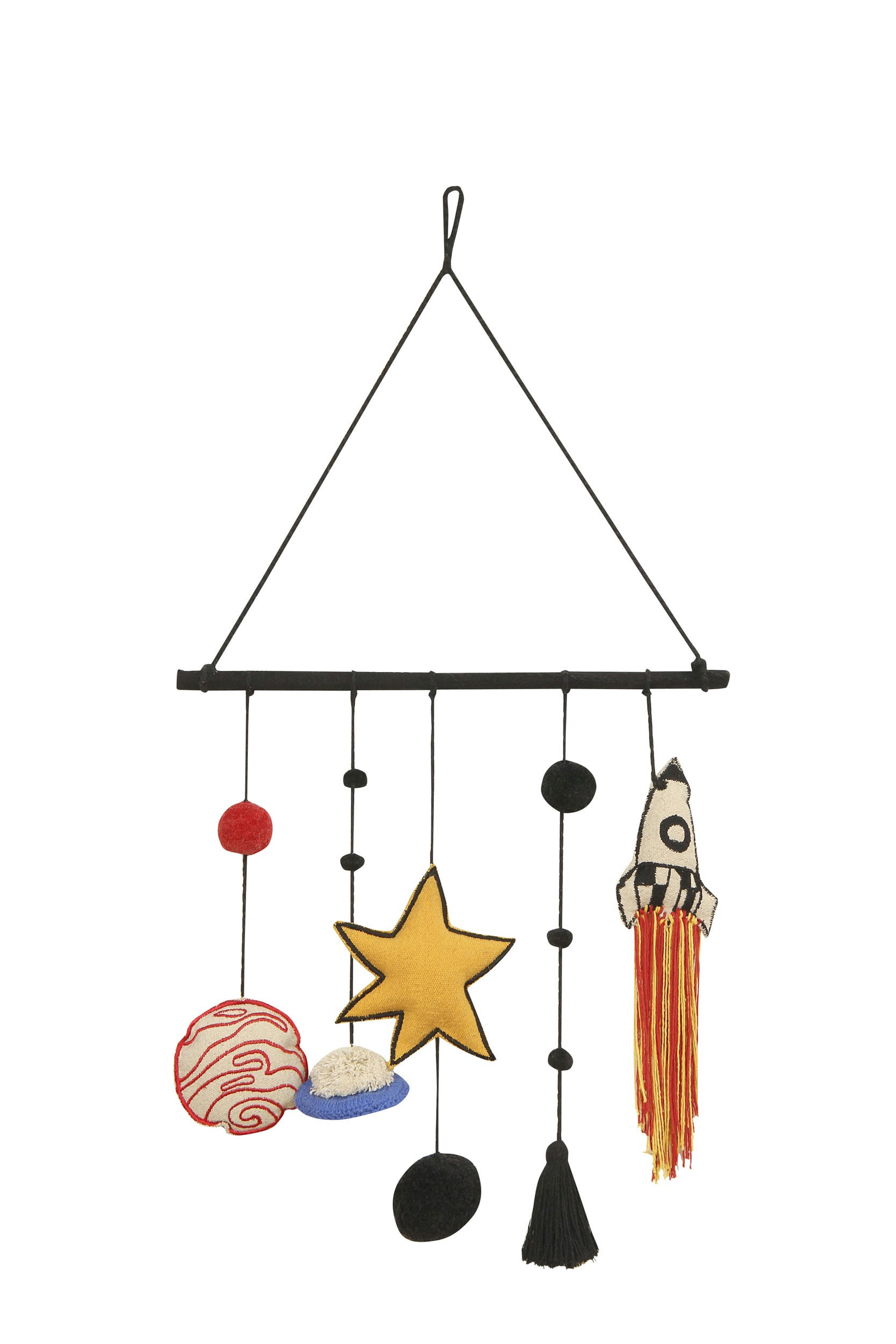 GALAXY - Tenture murale en coton beige galaxie 50x45