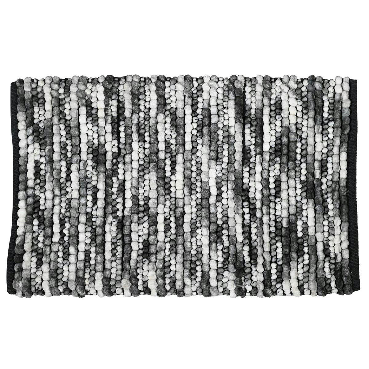 PALLINE - Tapis de bain et descente de lit  gris perle 70x120 cm