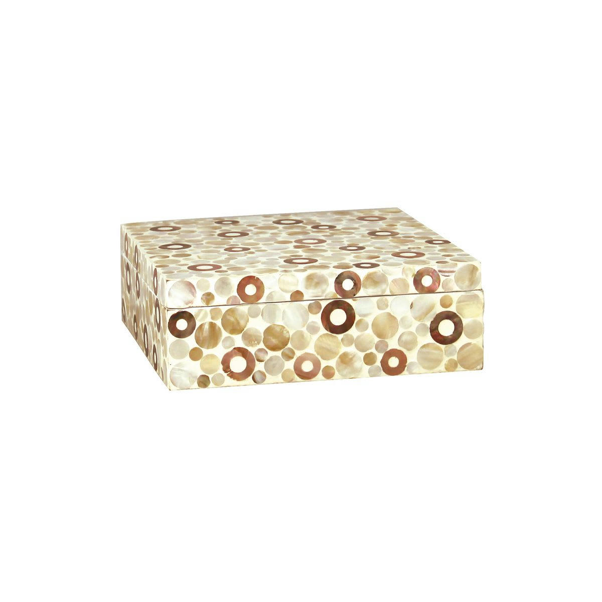 DANANG - Petite boîte à couvercle en bois et nacre laquée