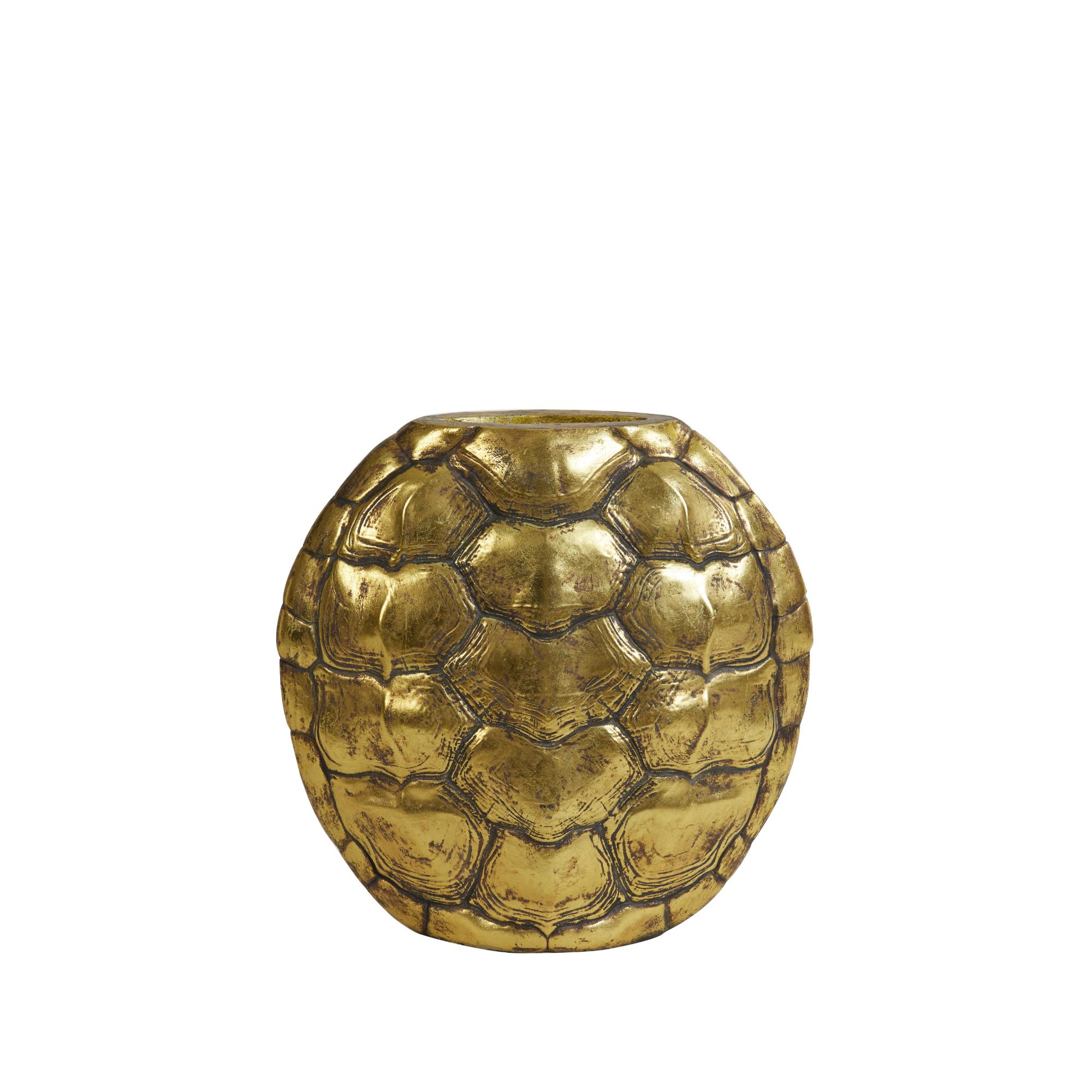 Light & Living vaas Turtle - brons - 40.5x11x40cm