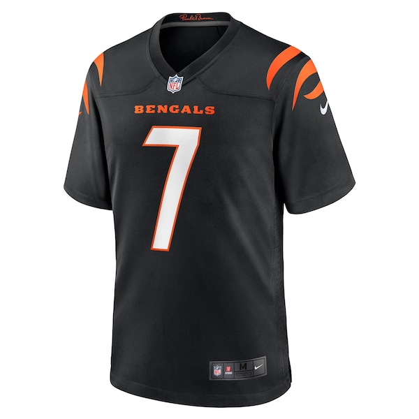 Will Grier Cincinnati Bengals Nike Team Game Jersey -  Black
