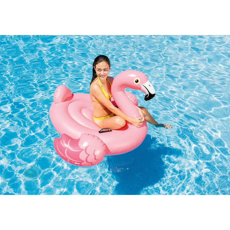 Flamant rose gonflable à chevaucher 142 x 137 x 97 cm INTEX
