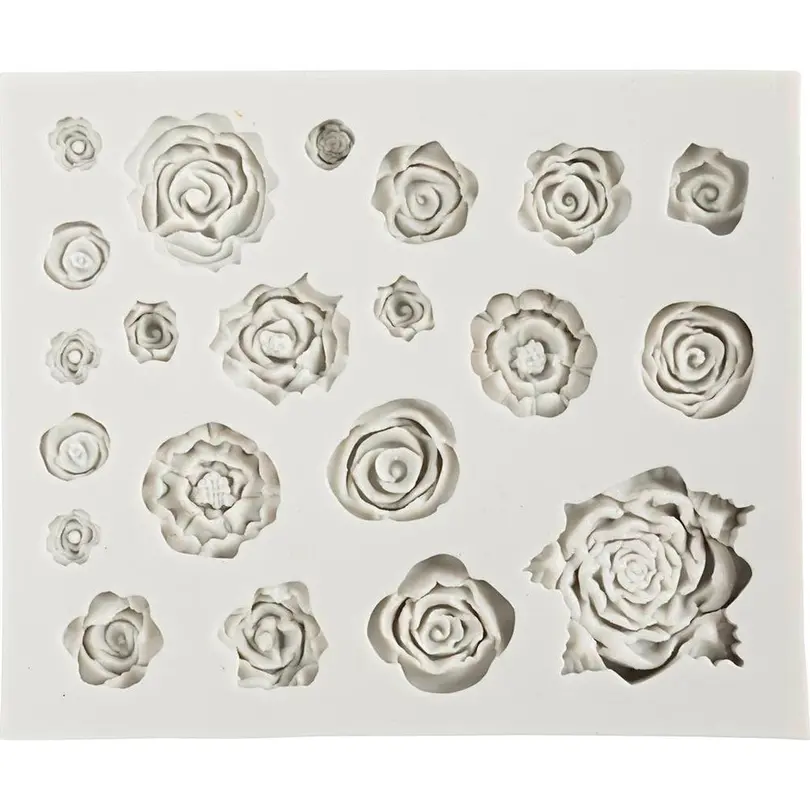 Silikonform Rosen Motiv