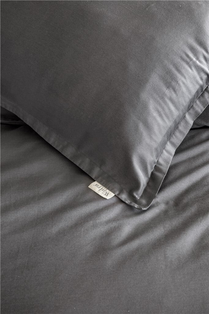 Walra - Dekbedovertrek Vintage Satin - 140x220 - Antraciet