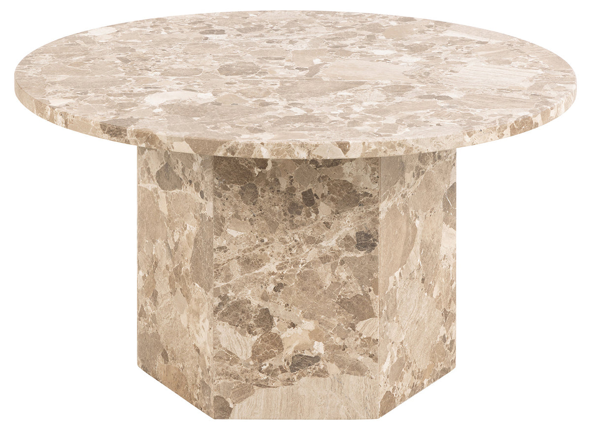 Loff Design Salontafel Arezzo - ø80 cm - Beige Marmer