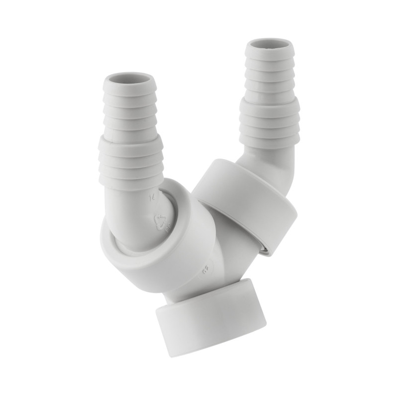 Embout de raccordement double avec clapet anti-retour GEBERIT