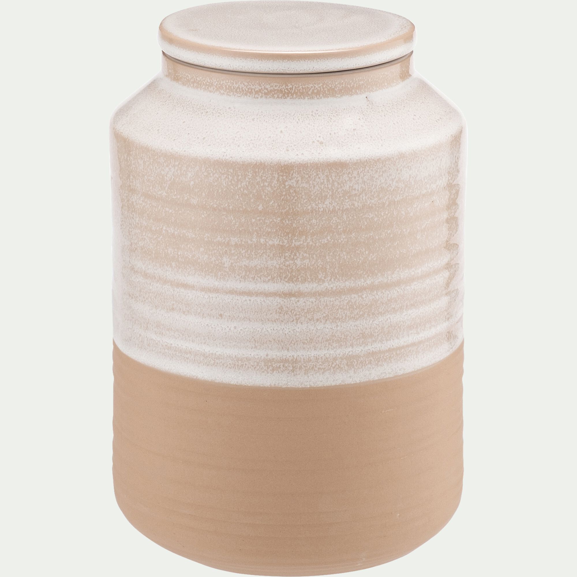 BOCARA - Bocal avec couvercle 1,95L en grès - beige