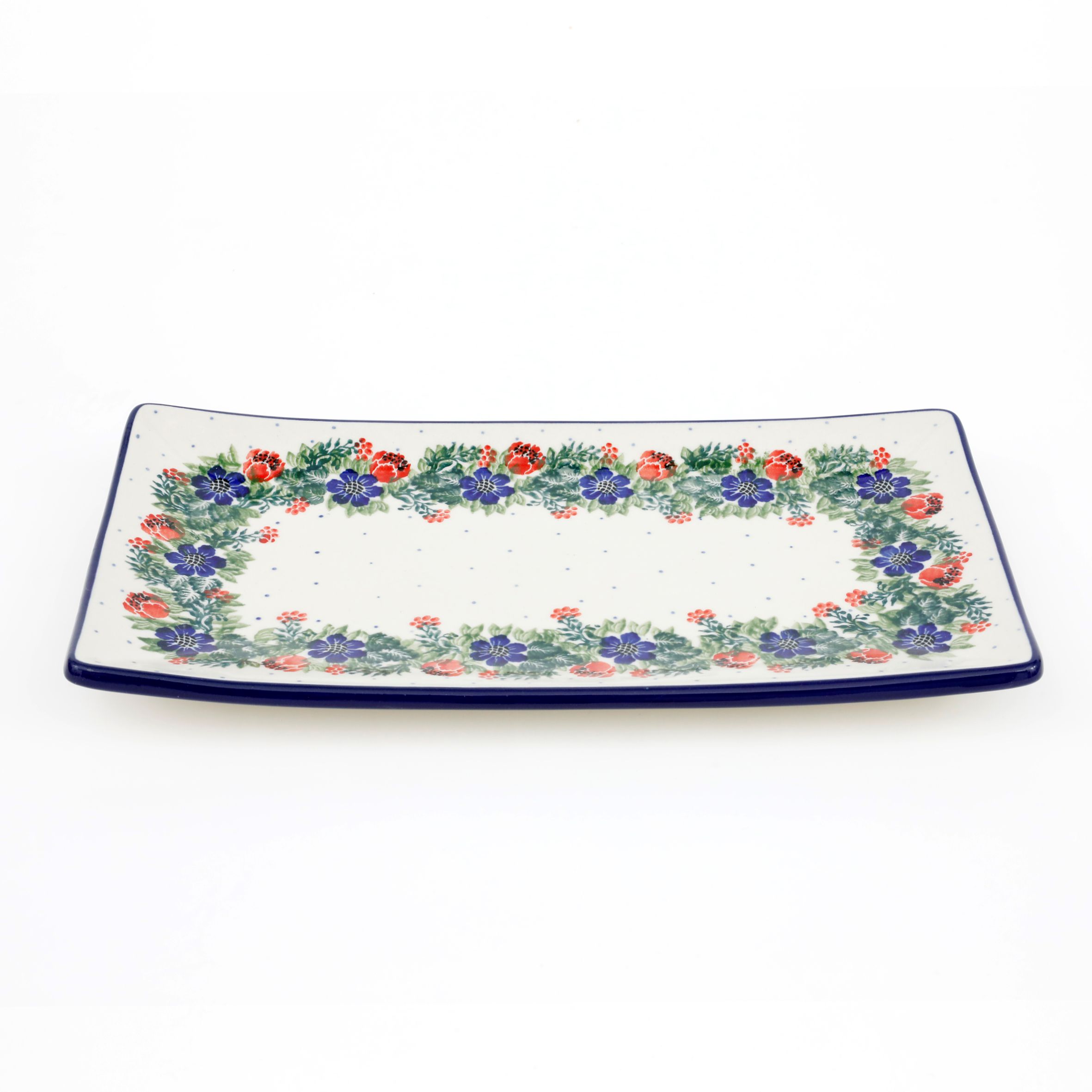 Tacka ceramiczna C26 30/16,5cm 1535X Czerwony wianuszek