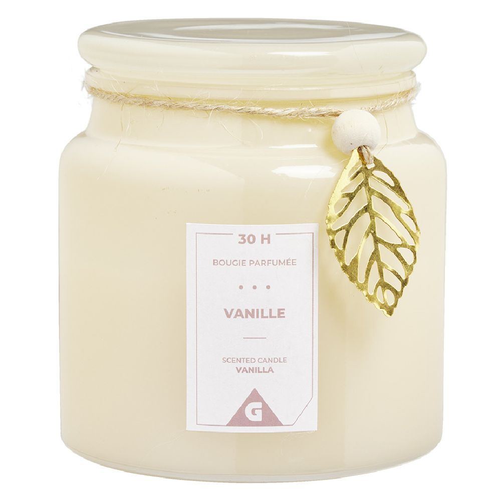 Bougie parfumée dans bonbonnière senteur vanille 30H