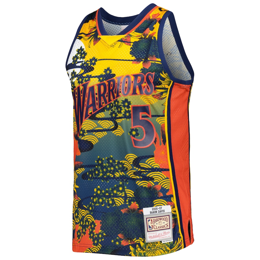 Baron Davis Golden State Warriors Hardwood Classics Lunar New Year Swingman Jersey - Blue