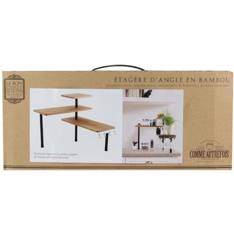 - Etagère de cuisine d'angle modulable 3 niveaux