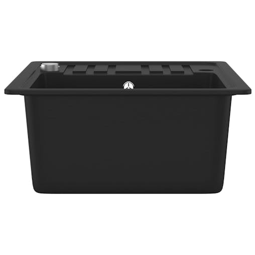 NNEVL Granite Kitchen Sink Single Basin Black