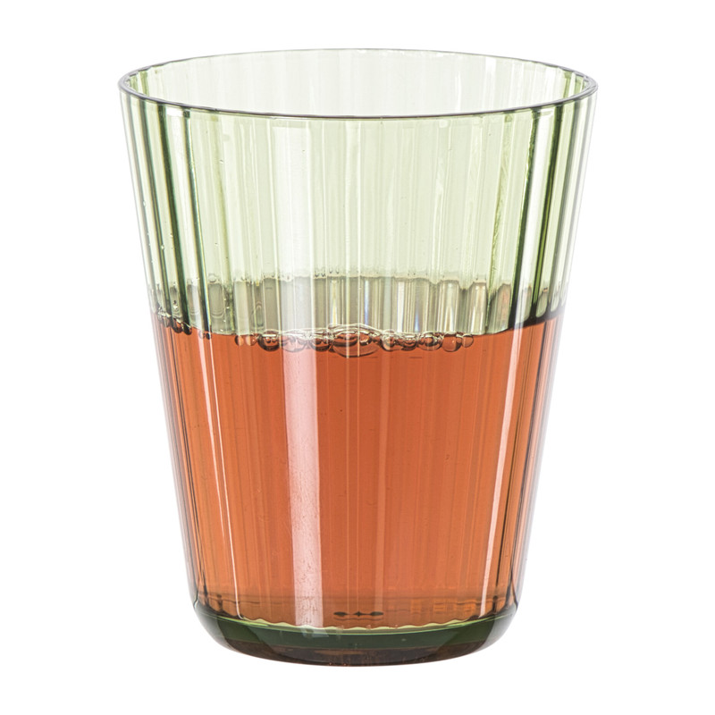 Glas streep - groen - 300 ml