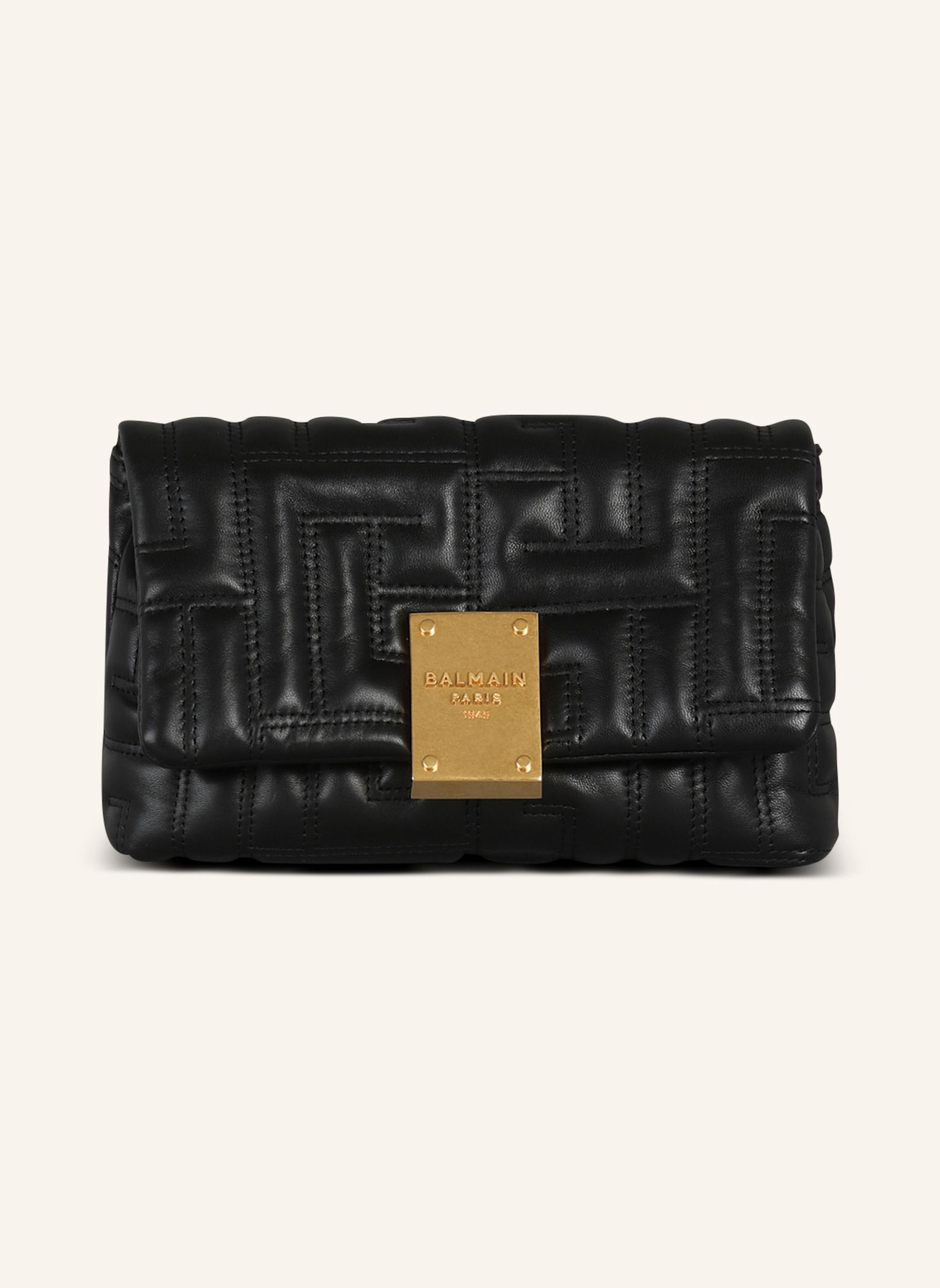 BALMAIN Mini-Tasche 1945 Soft aus gestepptem Leder