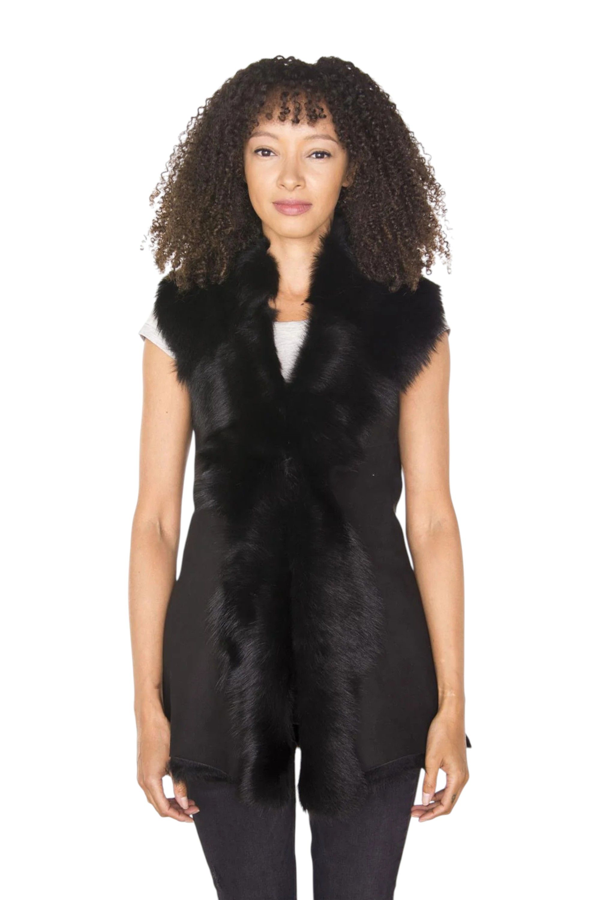 Infinity Leather Toscana Sheepskin Long Gilet-Sorocaba