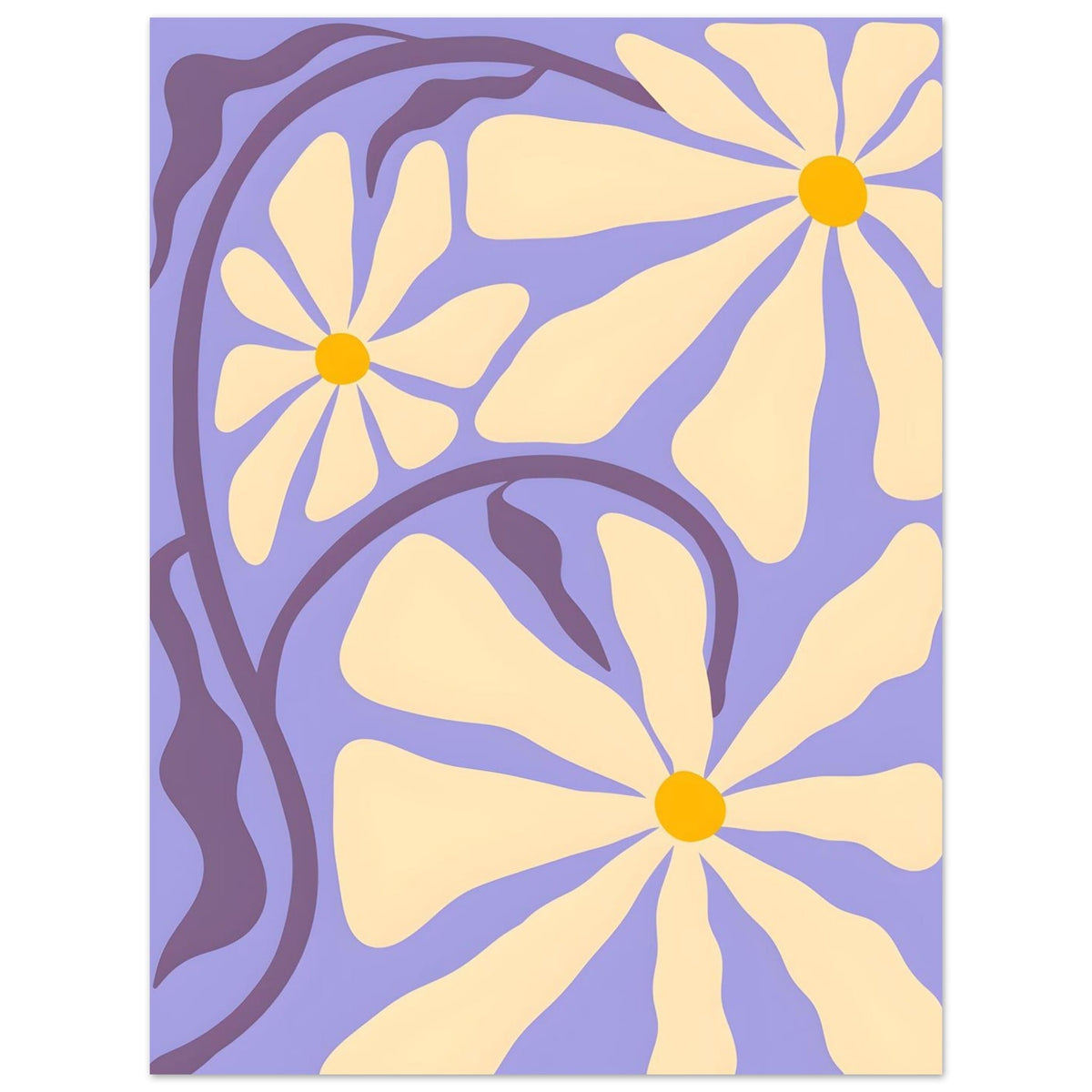 Artfulprints Poster Matisse – Essence of bloom  - 30x40 cm - Paars
