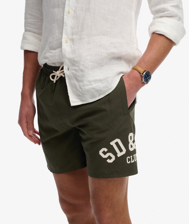 Printed Logo 16-Inch Swim Shorts