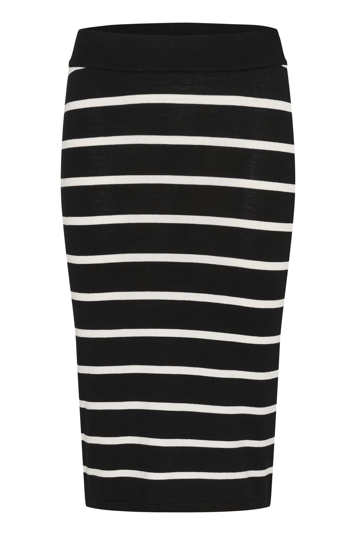 Kaffe KAlizza Fitted Striped Knit Midi Skirt