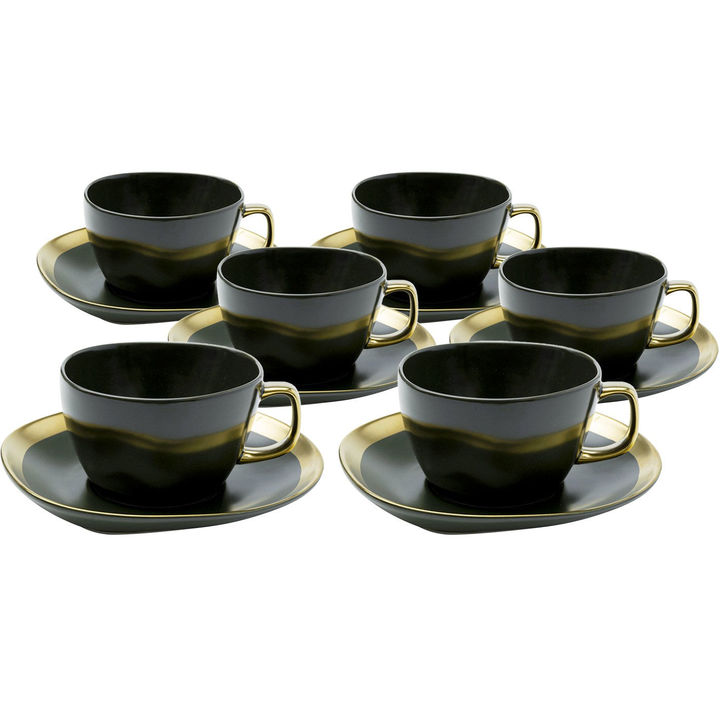 Koffiekoppen Vibrations groen (6 Set) Kare Design