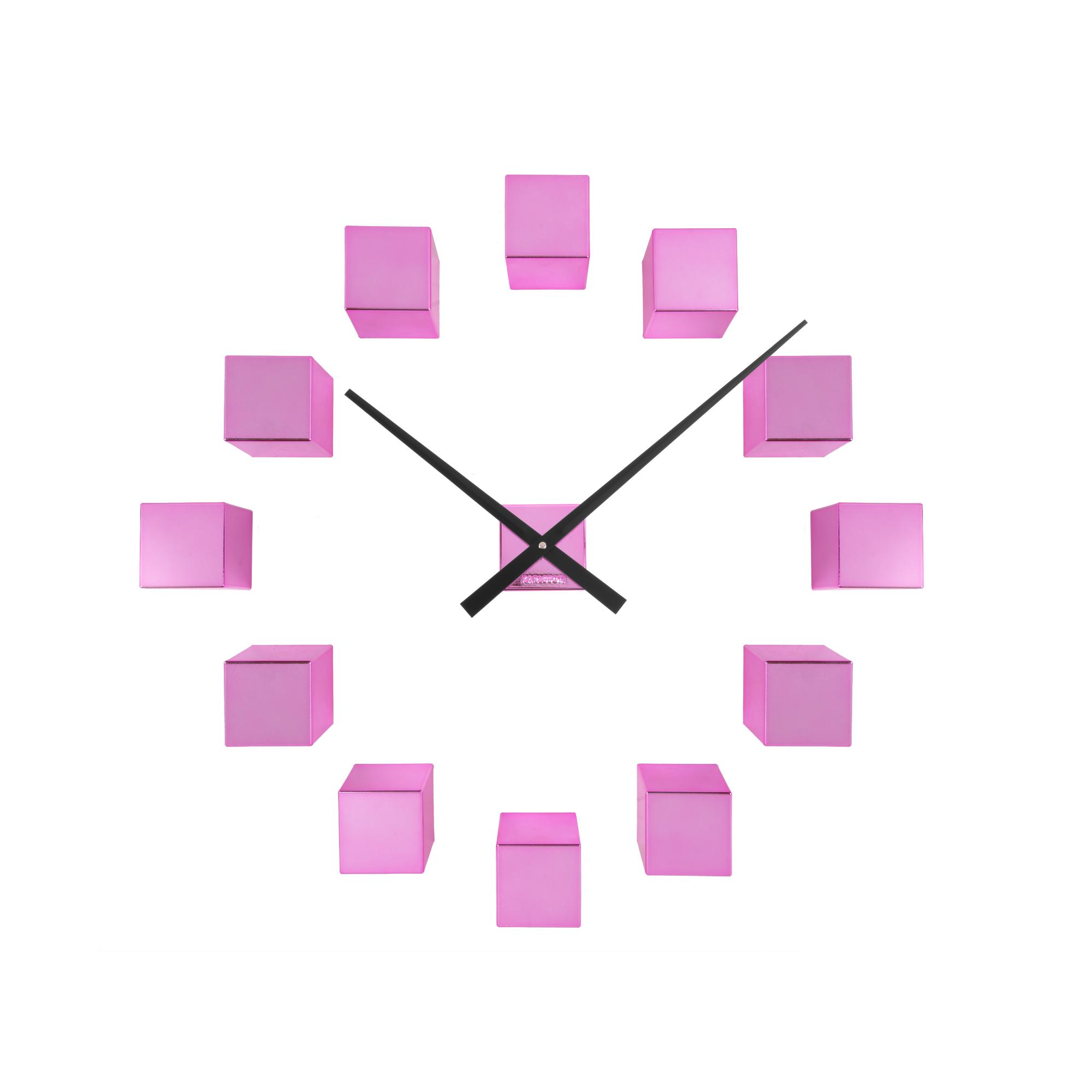 Karlsson wandklok DIY Cubic Metallic - roze - Ø40cm