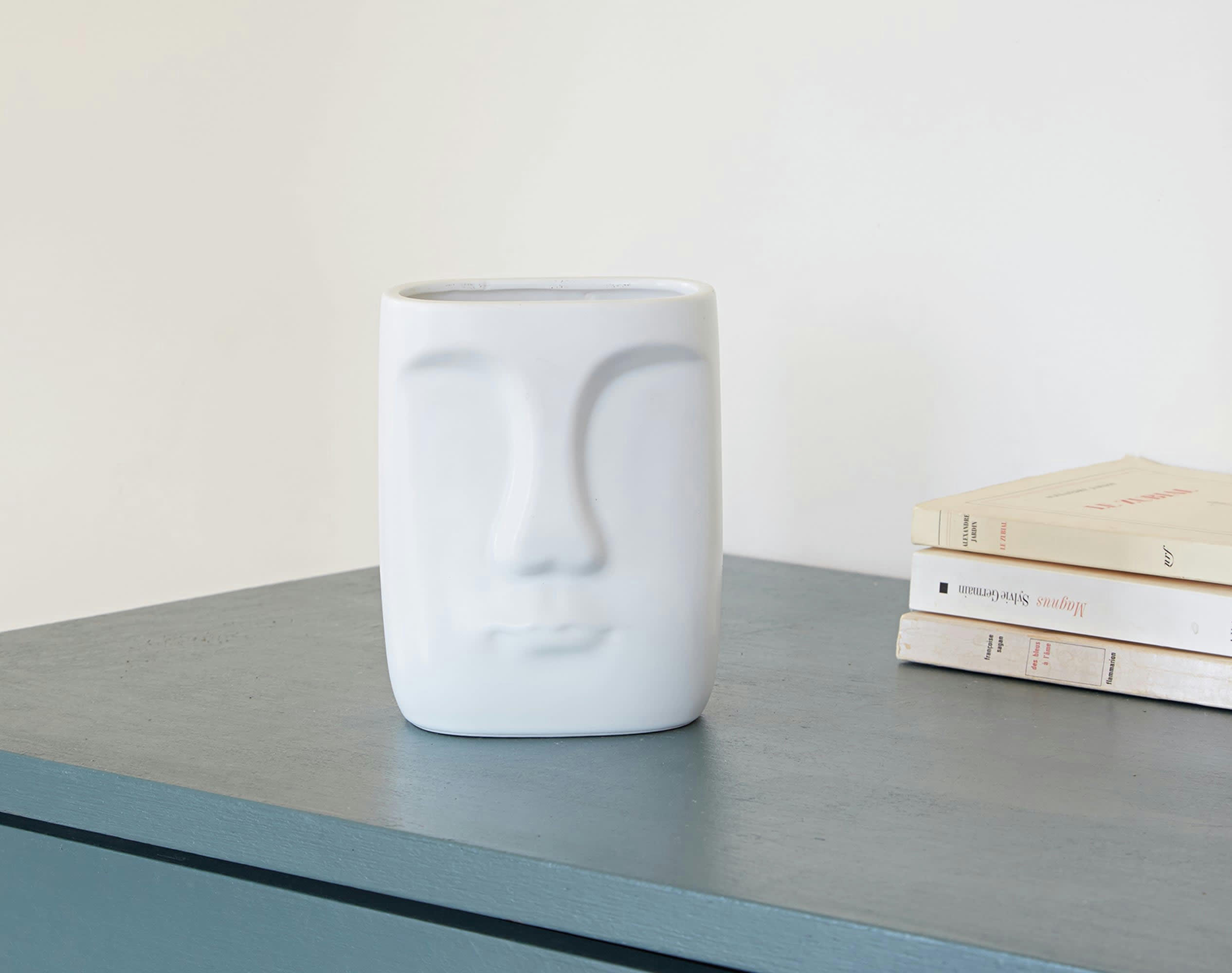 FACES - Vase en céramique blanc