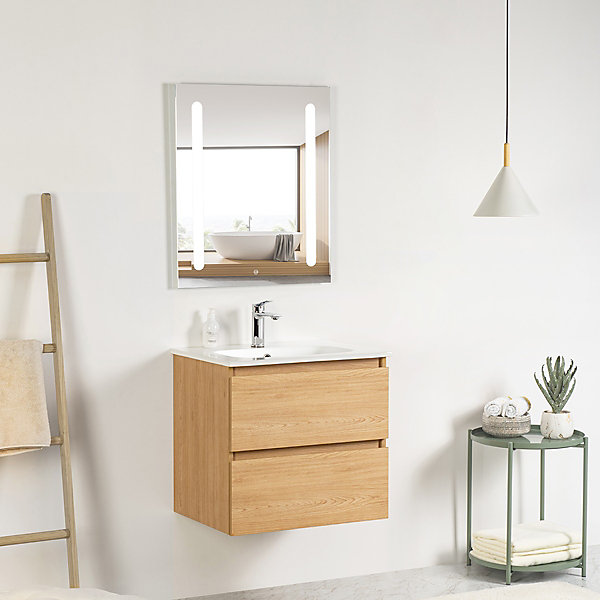Meuble Prémonté sous vasque Bois 60Cm SAYA - bain-bain