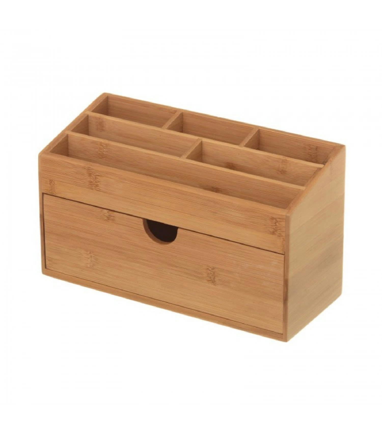 BAMBOU - Organiseur rangement maquillage en bambou avec tiroir