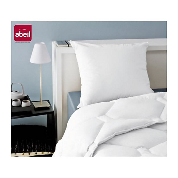 ABEIL Lot de 2 Oreillers Anti-Acarien - 60 x 60 cm - Blanc