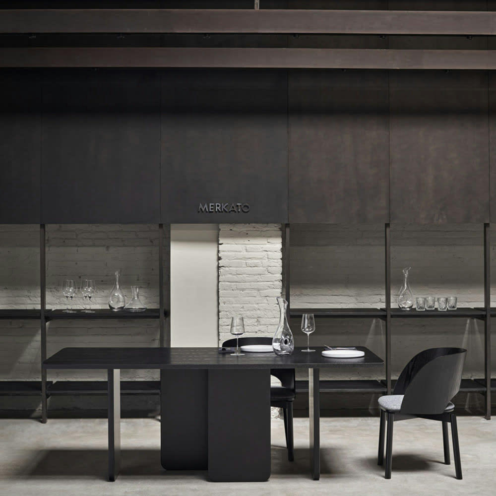 ARQ - Table à manger en bois 200x100cm noir